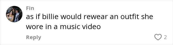 Comment on Billie Eilish look-alike wearing a music video outfit, generating reactions. Comment on Billie Eilish look-alike wearing a music video outfit, generating reactions.
