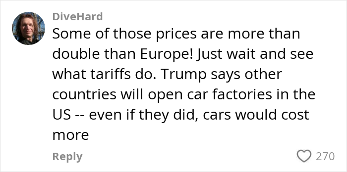 Comment on high US grocery prices and tariffs, comparing to Europe. Comment on high US grocery prices and tariffs, comparing to Europe.