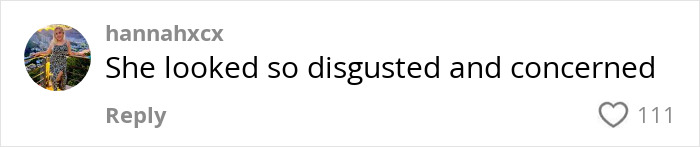 Instagram comment expressing concern over Millie Bobby Brown's disgust, with 111 likes. Instagram comment expressing concern over Millie Bobby Brown's disgust, with 111 likes.