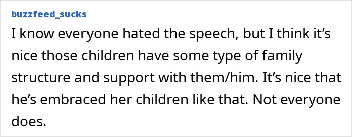Text from social media discussing children's support after Oscars speech. Text from social media discussing children's support after Oscars speech.