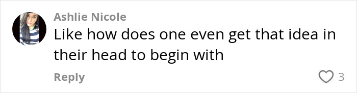 Comment questioning unusual idea, related to bride's photoshoot with underwear. Comment questioning unusual idea, related to bride's photoshoot with underwear.