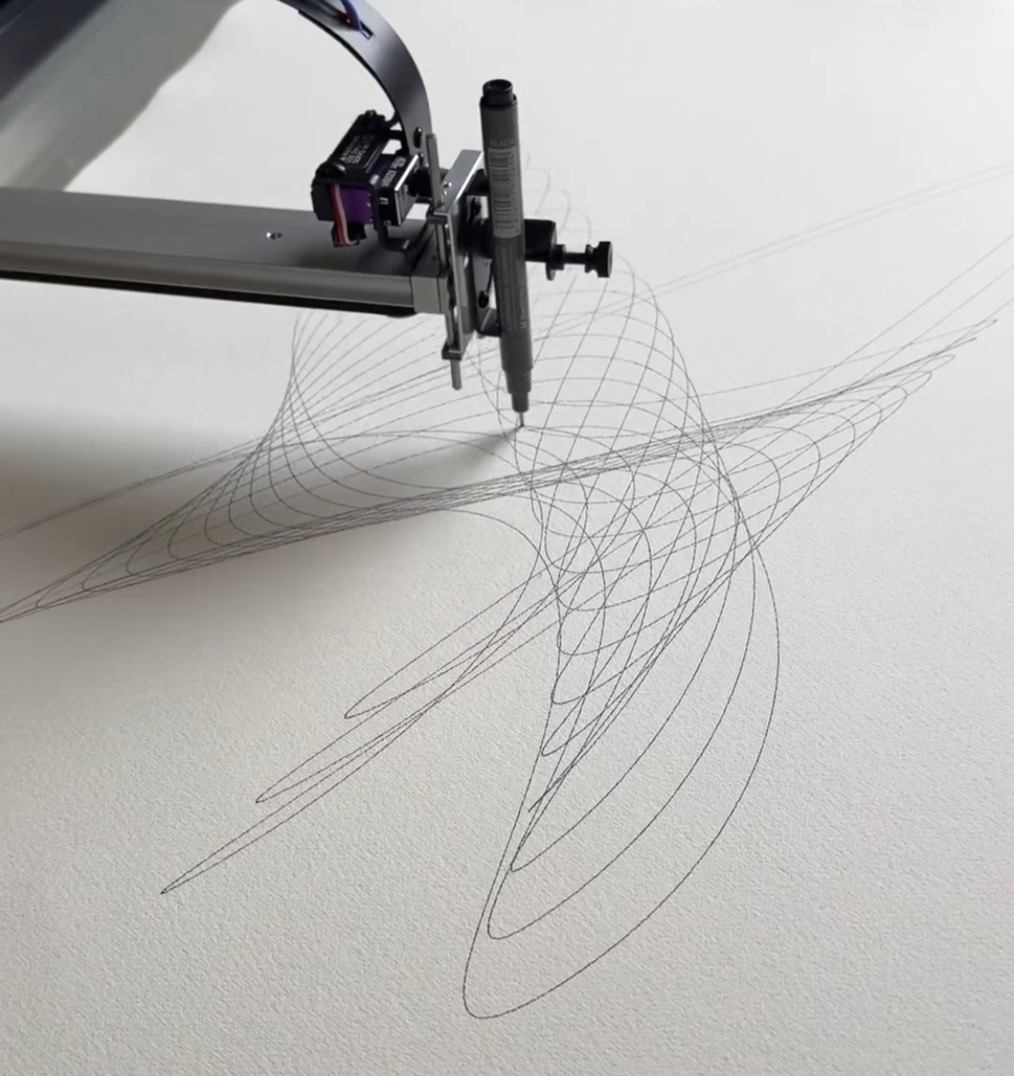 Machine creating intricate design representing unique brain activity imprint for tattoo art. Machine creating intricate design representing unique brain activity imprint for tattoo art.