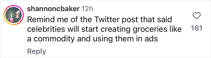 Comment about celebrity marketing and groceries, sparking discussion on Hailey Bieber's healthy lifestyle. Comment about celebrity marketing and groceries, sparking discussion on Hailey Bieber's healthy lifestyle.