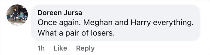Comment criticizing Meghan and Harry amidst a discussion of charity and polo event controversy. Comment criticizing Meghan and Harry amidst a discussion of charity and polo event controversy.