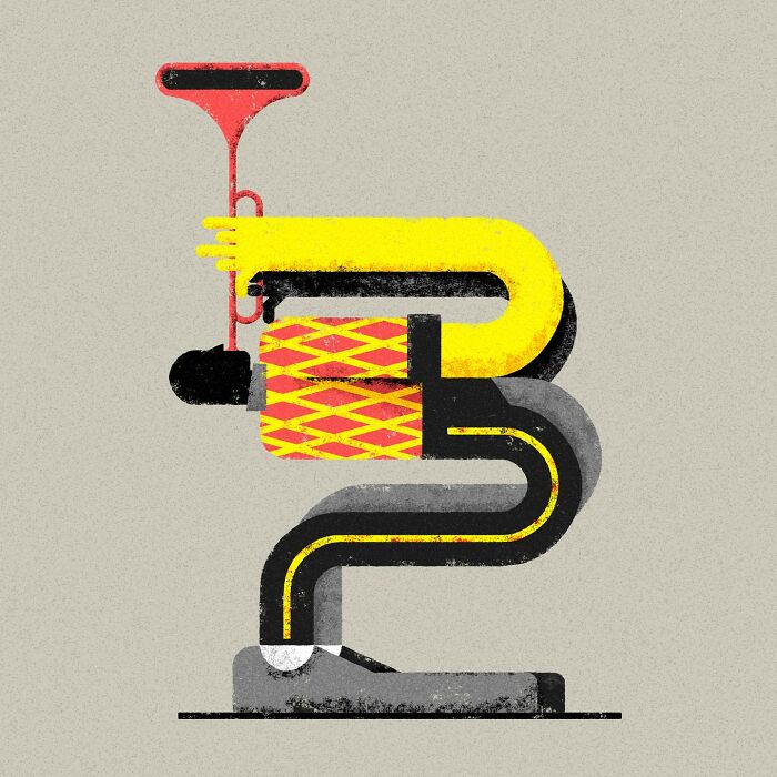 Minimalist editorial illustration with abstract shapes, vibrant colors, and geometric patterns.