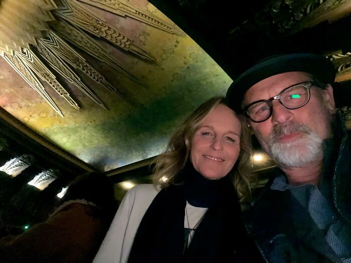 Reclusive Helen Hunt takes a selfie with a friend in a dimly lit room, showcasing her new look at 61. Reclusive Helen Hunt takes a selfie with a friend in a dimly lit room, showcasing her new look at 61.