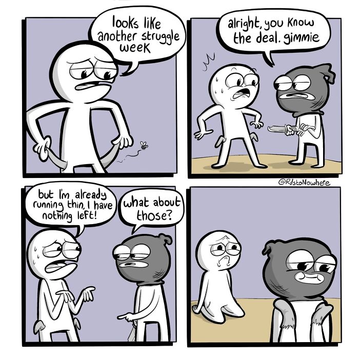 Comic by artist Ryan Rds featuring a humorous twist on a negotiation between two characters.