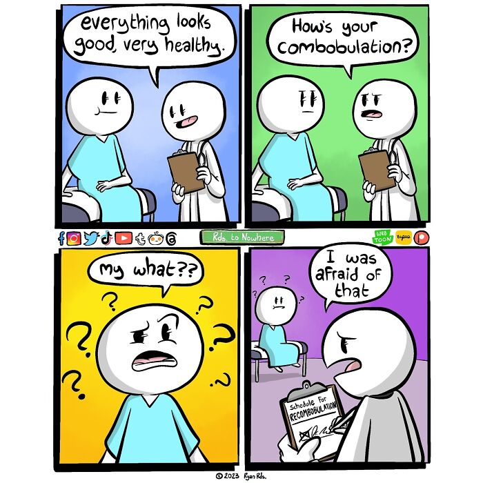 Comic by artist Ryan Rds featuring a humorous medical consultation scene.