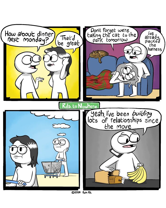 Comic by artist Ryan Rds, featuring humorous interactions and everyday twists in various scenarios.
