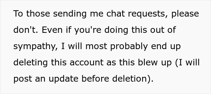 Text about deleting an account following viral attention, related to a partner and work spouse sauna photo incident. Text about deleting an account following viral attention, related to a partner and work spouse sauna photo incident.