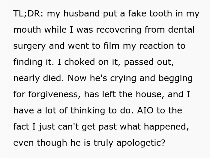 Husband’s Joke Almost Turns Fatal, His Wife Wants Nothing To Do With Him Husband’s Joke Almost Turns Fatal, His Wife Wants Nothing To Do With Him