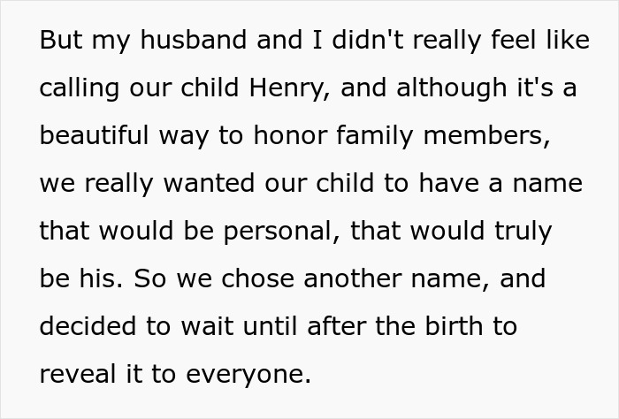 Text about rejecting 100-year-old baby name tradition to choose a unique name for their child. Text about rejecting 100-year-old baby name tradition to choose a unique name for their child.