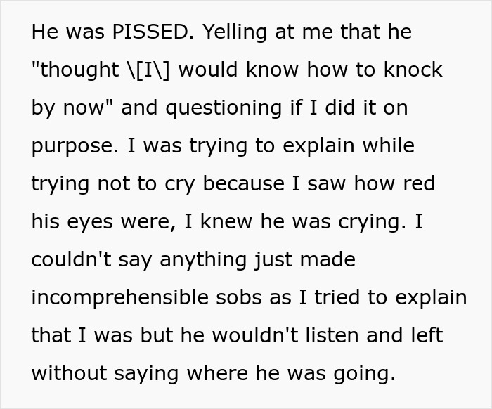 Text recounting a breakup, with emotions and misunderstandings, involving burn scars and assumptions. Text recounting a breakup, with emotions and misunderstandings, involving burn scars and assumptions.