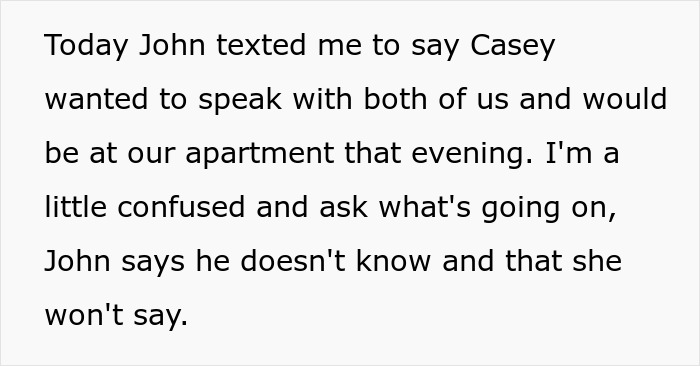 Text exchange about a man in an open relationship, involving a surprise visit. Text exchange about a man in an open relationship, involving a surprise visit.