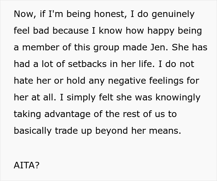 Text about drama involving a woman expelled from a club for swindling in a gift exchange. Text about drama involving a woman expelled from a club for swindling in a gift exchange.
