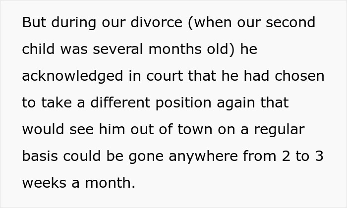 Court document text about divorce and child custody involving stepmom and bio mom drama. Court document text about divorce and child custody involving stepmom and bio mom drama.