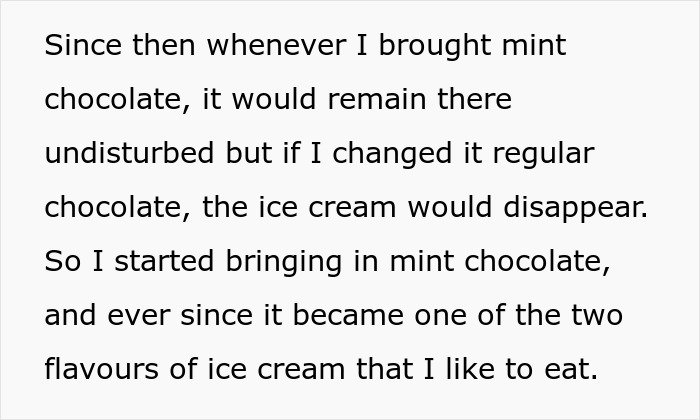 Mint chocolate ice cream strategy, roommate avoids spicy surprise in freezer. Mint chocolate ice cream strategy, roommate avoids spicy surprise in freezer.