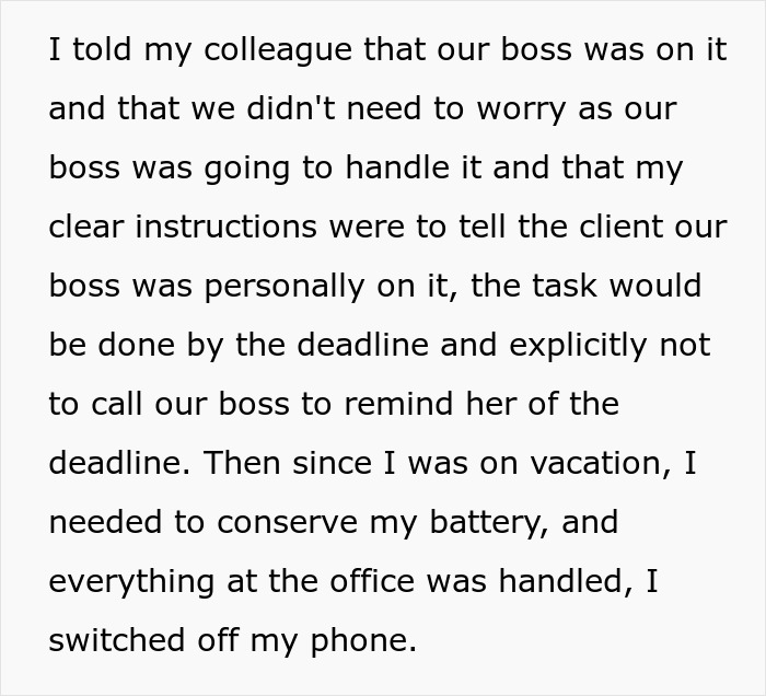 Text describing a guy using malicious compliance to manage an egoistic boss's task, leading to being fired. Text describing a guy using malicious compliance to manage an egoistic boss's task, leading to being fired.