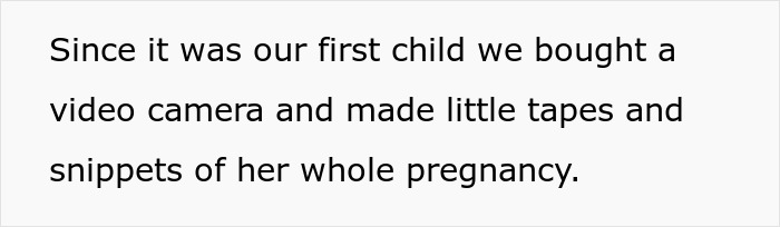 Text describing making tapes during pregnancy for daughter's surprise with late mother's videos. Text describing making tapes during pregnancy for daughter's surprise with late mother's videos.