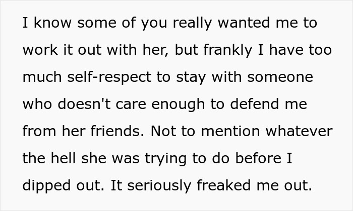 Text image about self-respect and relationships relating to a love story bet. Text image about self-respect and relationships relating to a love story bet.