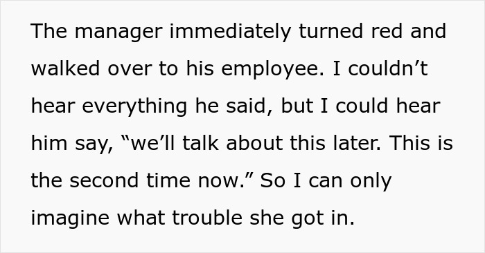 Text about a manager addressing an employee's mistake related to a bookstore age policy. Text about a manager addressing an employee's mistake related to a bookstore age policy.