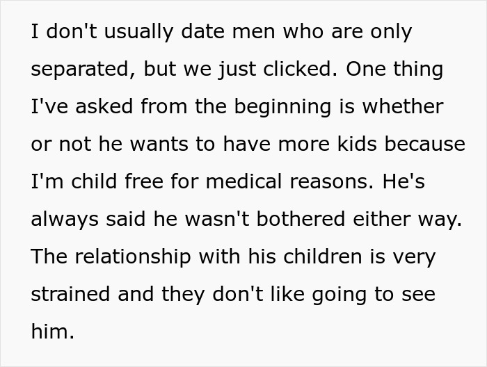Text message discussing relationship, kids, and strained family ties. Text message discussing relationship, kids, and strained family ties.