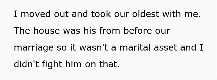 Text excerpt about moving out and taking the oldest child, related to stepmom and bio mom drama. Text excerpt about moving out and taking the oldest child, related to stepmom and bio mom drama.