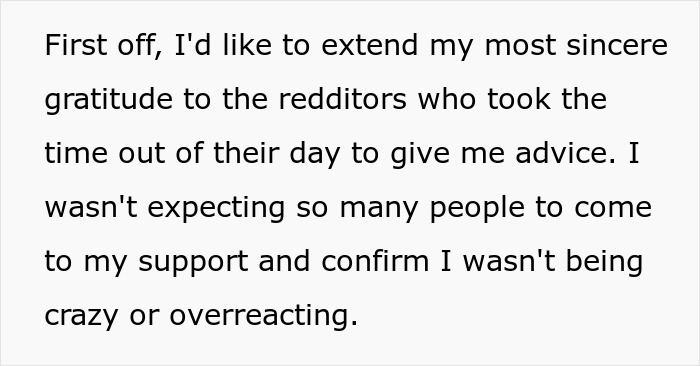 Text expressing gratitude to Reddit community for support in suspected sister-in-law "accidents" situation. Text expressing gratitude to Reddit community for support in suspected sister-in-law "accidents" situation.