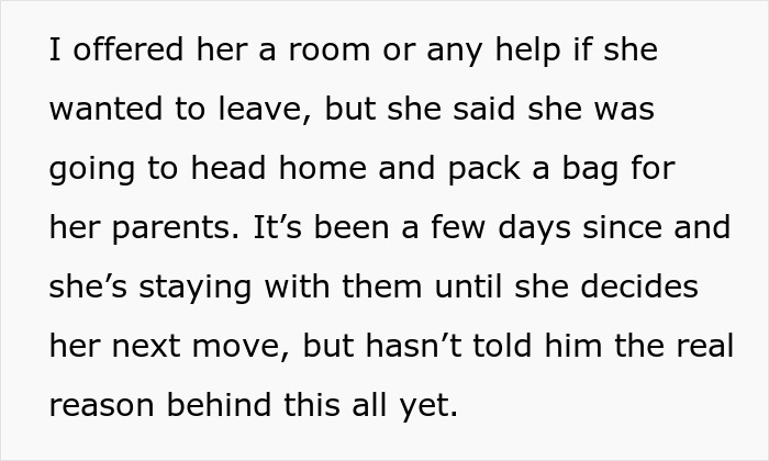 Text message offering help as woman considers leaving, due to ex's criminal record. Text message offering help as woman considers leaving, due to ex's criminal record.