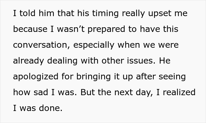 Text exchange about relationship opening request, leading to breakup decision. Text exchange about relationship opening request, leading to breakup decision.