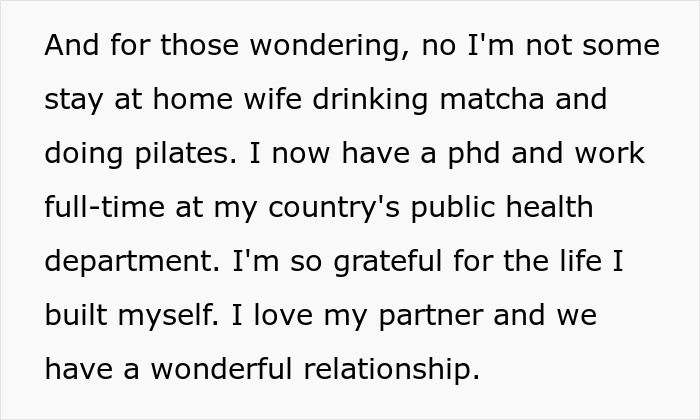 Text about a woman living well after turning her life around, expressing gratitude for achievements and her relationship. Text about a woman living well after turning her life around, expressing gratitude for achievements and her relationship.