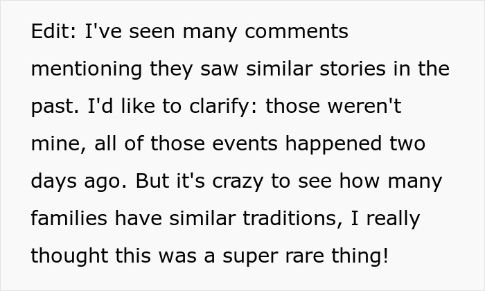 Text explaining a family's similar naming traditions, with a woman's decision on rejecting a 100-year-old baby name. Text explaining a family's similar naming traditions, with a woman's decision on rejecting a 100-year-old baby name.