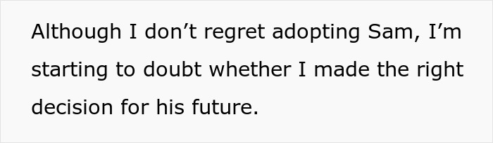 Text discussing doubts about adoption decision for a deceased sibling's baby. Text discussing doubts about adoption decision for a deceased sibling's baby.