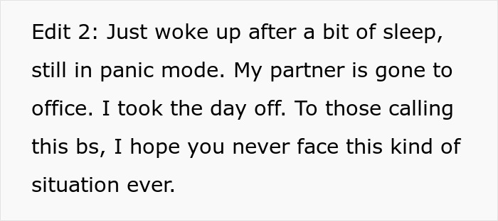 Text about panic after discovering a photo of partner with work spouse in sauna. Text about panic after discovering a photo of partner with work spouse in sauna.