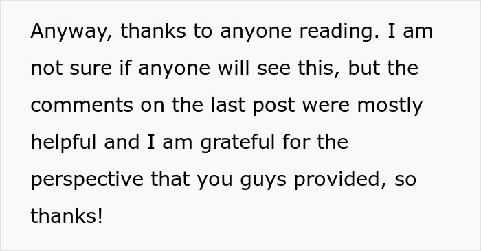 Text post expressing gratitude for helpful comments and perspectives. Text post expressing gratitude for helpful comments and perspectives.