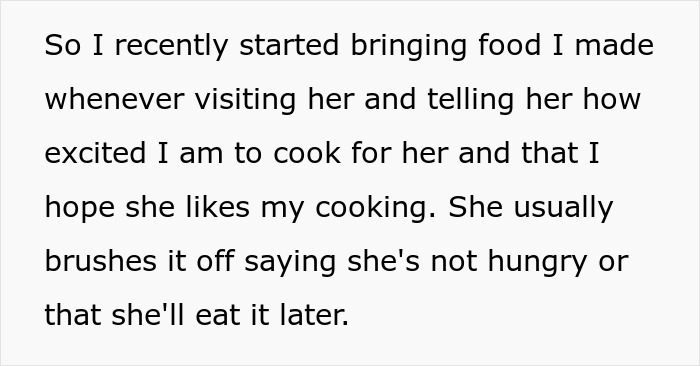 Text from a story about a MIL irked by DIL's handling of Indian cooking, contrast with Chinese serving. Text from a story about a MIL irked by DIL's handling of Indian cooking, contrast with Chinese serving.