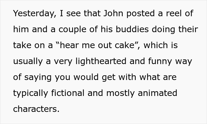 Text about a lighthearted internet trend involving humorous "hear me out cake" reels. Text about a lighthearted internet trend involving humorous "hear me out cake" reels.