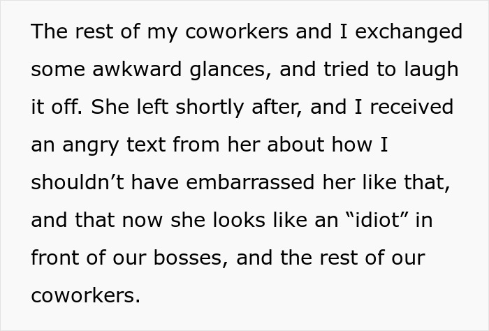 Text message from an angry coworker after an awkward work party encounter, discussing workplace embarrassment concerns. Text message from an angry coworker after an awkward work party encounter, discussing workplace embarrassment concerns.