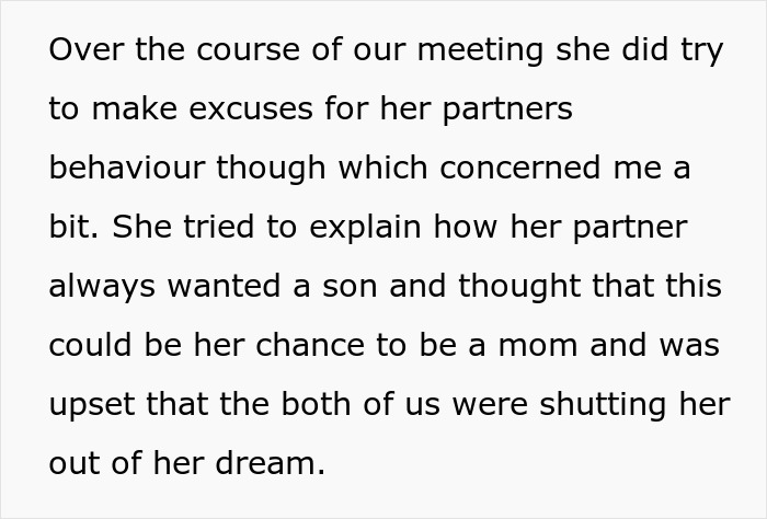 Text about a woman calling her partner's baby hers, attempting to name him, facing conflict. Text about a woman calling her partner's baby hers, attempting to name him, facing conflict.