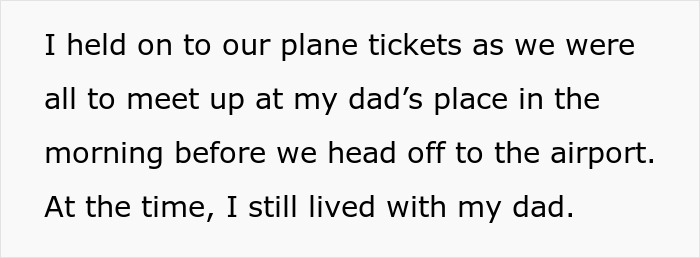 Text discussing a trip to the airport and meeting at dad's place. Text discussing a trip to the airport and meeting at dad's place.