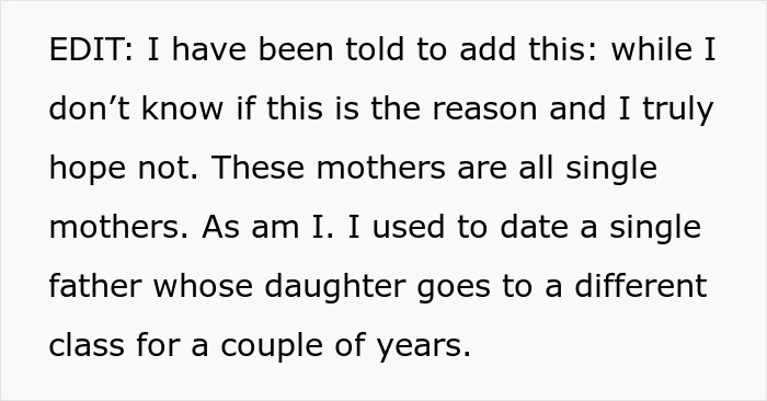 Text screenshot discussing single mothers in a classroom setting. Text screenshot discussing single mothers in a classroom setting.