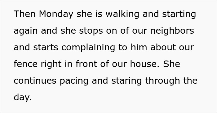 Text about a woman complaining to a neighbor over a fence, illustrating OCD tendencies. Text about a woman complaining to a neighbor over a fence, illustrating OCD tendencies.