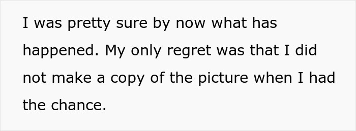 Text about a person's regret for not copying a picture involving a partner and 'work spouse' in a sauna. Text about a person's regret for not copying a picture involving a partner and 'work spouse' in a sauna.