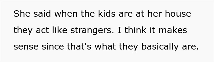 Text discussing stepmom wanting a bigger role in her husband's kids' lives, highlighting the kids acting like strangers. Text discussing stepmom wanting a bigger role in her husband's kids' lives, highlighting the kids acting like strangers.