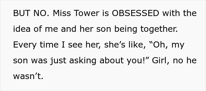 Text conversation about a mom trying to set up her son with the neighbor. Text conversation about a mom trying to set up her son with the neighbor.