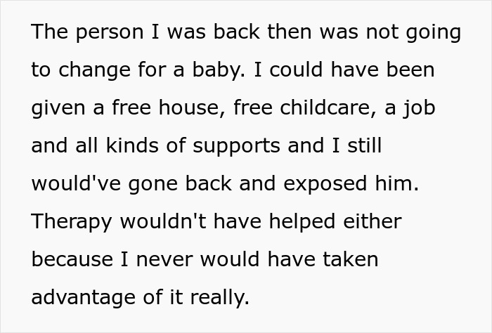 Text about personal decision and reflection on giving a baby up for adoption, mentioning therapy and support. Text about personal decision and reflection on giving a baby up for adoption, mentioning therapy and support.