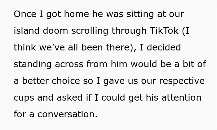 Text describing a conversation about sterilization decision against partner’s wishes. Text describing a conversation about sterilization decision against partner’s wishes.