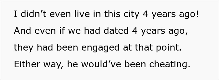 Text about dating neighbor's husband, addressing engagement and cheating allegations. Text about dating neighbor's husband, addressing engagement and cheating allegations.