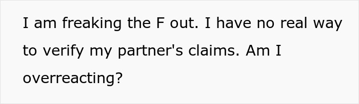 Text image discussing trust issues in relationships and feelings of overreacting. Text image discussing trust issues in relationships and feelings of overreacting.