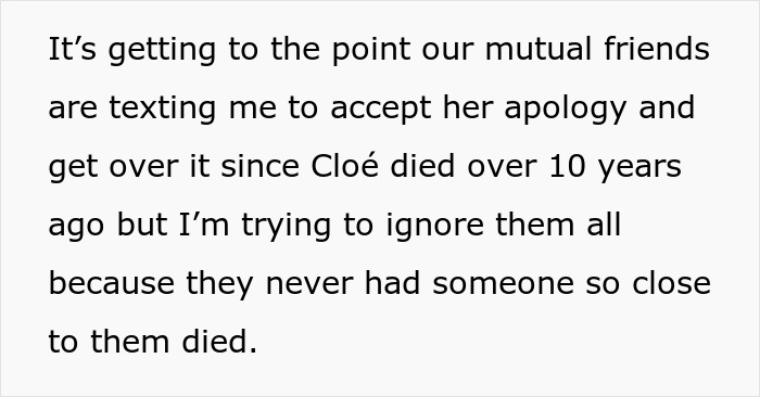 Text about mutual friends urging forgiveness over a 10-year-old loss, relevant to the surprise tapes topic. Text about mutual friends urging forgiveness over a 10-year-old loss, relevant to the surprise tapes topic.